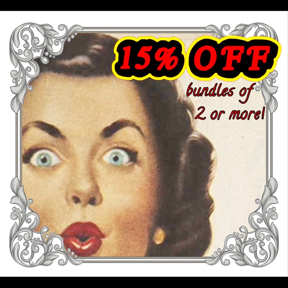 15% off a bundle of 2 or more!